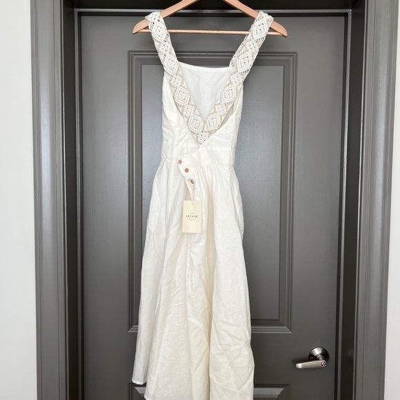 NWT Sezane Fannette Dress in white sz FR 36 / US 4 - Picture 4 of 4